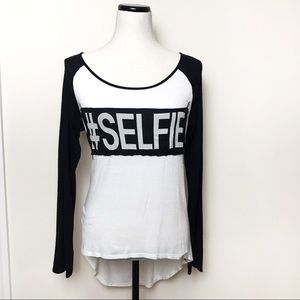 Selfie graphic High Low Long Sleeve top